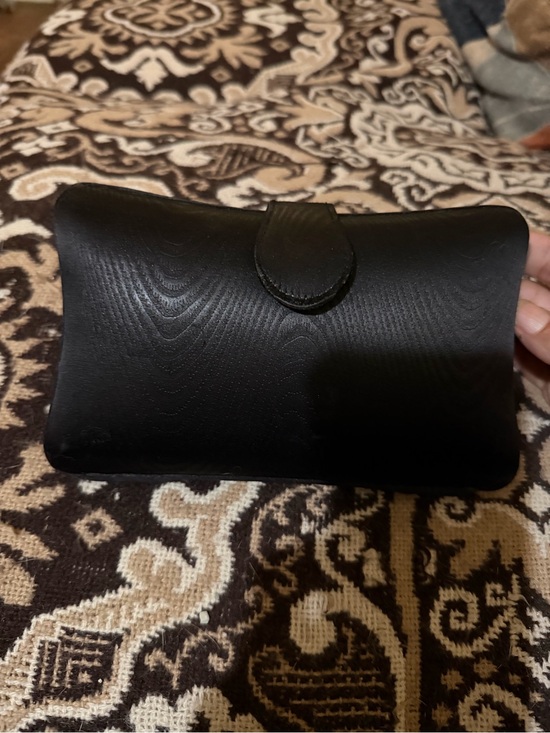 Whiting & Davis Handbags - Whiting & Davis Black Satin Clutch Wristlet